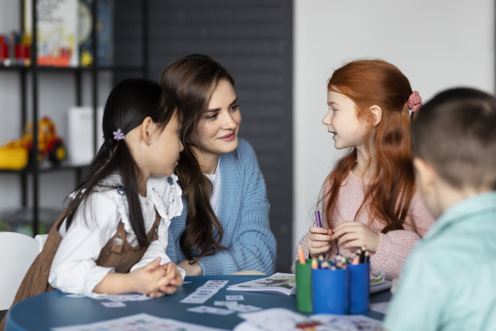 Kids Collaborate With Therapists